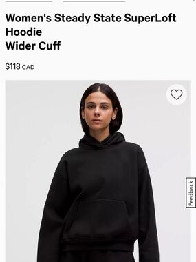 Women's Steady State SuperLoft Hoodie - Black